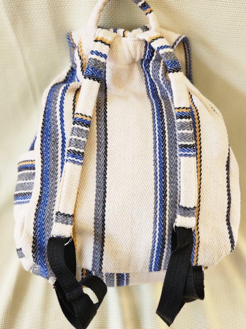 Original Senor Lopez Baja Backpack Striped Mexican Hippie Boho Beach Bag Recycle - Picture 11 of 14